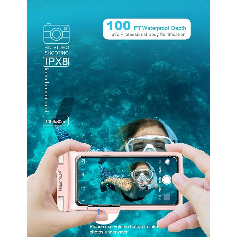3D Waterproof Phone Pouch with Lanyard,Premium Deep Waterproof Phone Case for iP - Picture 4 of 7
